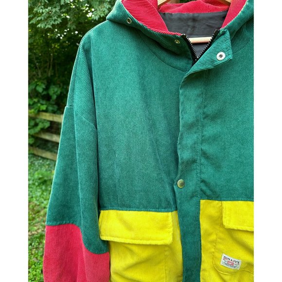 Corduroy Button Up Hooded Jacket - Picture 3 of 5